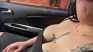 mamiimaldii sucks cock in car windows down for public view of her big ass