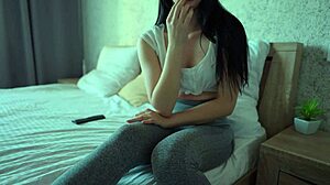 futa stepmom caught with huge cock... cum countdown on yoga pants?