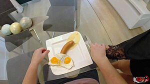 STEPMOM'S MORNING ASS AND MOUTH FUCKED RAW BEFORE BREAKFAST CREAMPIE IN ALL HOLES!