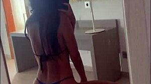 i squeezed into this tight dress and my roommate fucked me hard in the shower