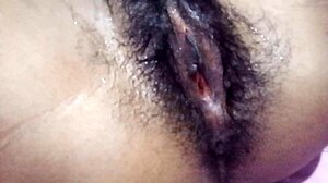Lonely housewife fingers shaved pussy to first solo orgasm shaking wildly