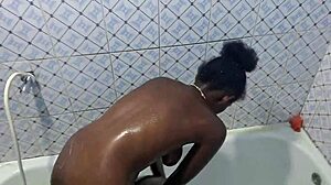 Wanna see her squirt all over the bathroom after fingering workout?