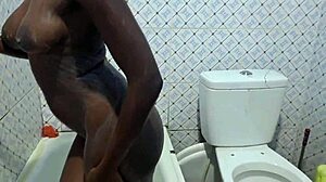Wanna see her squirt all over the bathroom after fingering workout?