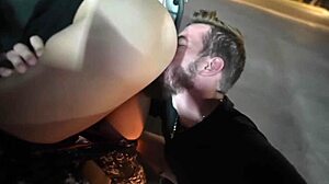 hey watch me lick that pissy pussy outdoors in public