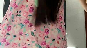 oh man, spying on this innocent college girl flashing in pajamas hurts so good