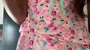 oh man, spying on this innocent college girl flashing in pajamas hurts so good