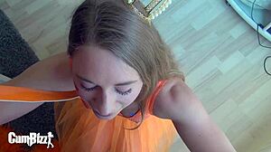 bad ass kingsday slut takes bbc cum like a princess in costume