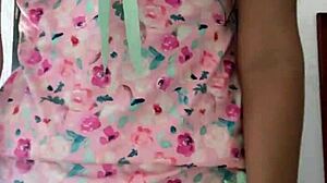 oh man, spying on this innocent college girl flashing in pajamas hurts so good
