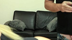 samantha milf casting couch brutal big tits blonde blowjob and rough sofa sex 💦 interview pain