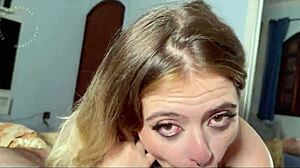 yo hot blonde stepsis, your deepthroat on my huge cock is unreal babe