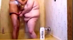 sissy rams wife shower deepthroat then big ass anal creampie pounding hardcore 😜 homemade slut