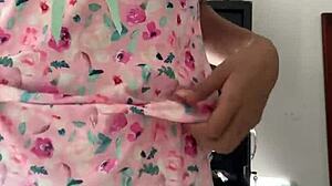 oh man, spying on this innocent college girl flashing in pajamas hurts so good