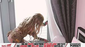 Hot tattooed worker Coradiamond fingers wet clit craving your thick pipe inside