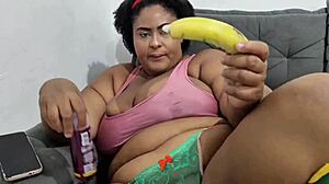 She finds stepmom's BANANA, MASTURBATES big pussy and SQUIRTS