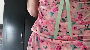 oh man, spying on this innocent college girl flashing in pajamas hurts so good