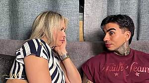 Monique Fuentes craves stepson Christian Chaux's virgin forbidden cock in bareback missionary and doggystyle pounding with her big tits bouncing