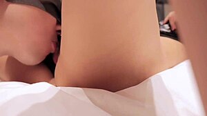 daddy's away on business so stepmommy rips clothes for rough anal ass to mouth with her skinny slut ass