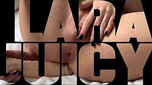 Riding Clear Dildo Wide Pussy Spread Squirting Meal!