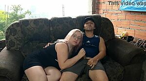 wanna see this married blonde neighbor in miniskirt drop to her knees for a fat cock blowjob?