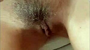candid close up of shy amateur girlfriend shaving her smooth pussy