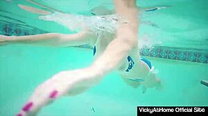 uhh vicky vette fingers her big clitted cunt bikini poolside