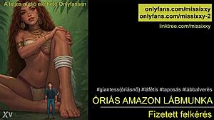 tall AMAZON delivers huge femdom footjob magyar audio!