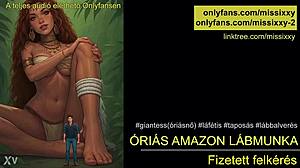 tall AMAZON delivers huge femdom footjob magyar audio!