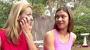 Alissa and Brenda Dive Into Sensual Pussy Eating and Kissing After Hot Gardening Session