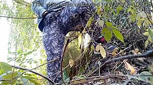 Chubby Stepmom's Outdoor Doggystyle Self-Fuck Leaves Her Dripping