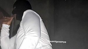 married slut sucks me off then takes black cock gloryhole style at swingers house 😏👅
