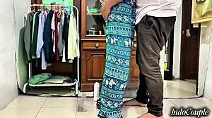 indonesian hijab stepsis caught with dildo craves double penetration from hubby and friend
