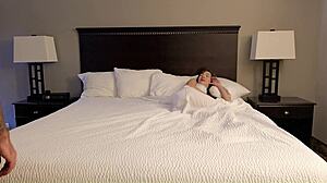 i couldn't resist stepmom in hotel bed we fucked passionate creampie dripping wet taboo
