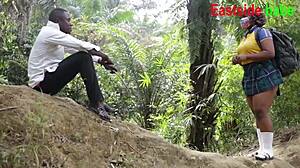 bold ebony chubby milf rides massive bbc outdoors in hardcore cowgirl frenzy