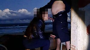 Amateur African teen assfucked by big cock on beach