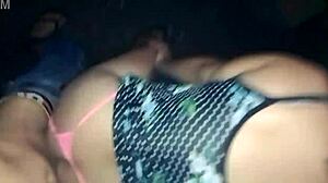 banging doggystyle in pink thong and short floral dress 😍🍑💦