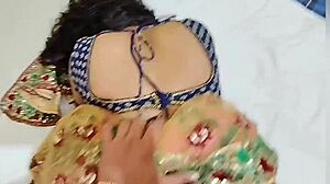 Desi indian wife's bent over doggystyle pounding in homemade video