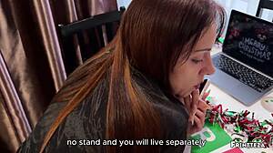 what if horny stepmom cheats with stepson on christmas right in the kitchen?