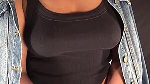 pov colombian brunette in lingerie dances gagged tied then gags on deepthroat 😈🔥🖤 big ass rough