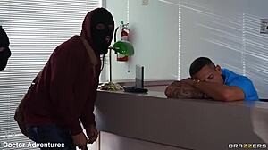 Bound redhead Lucy Lotus earns cash with athletic ass and blowjob