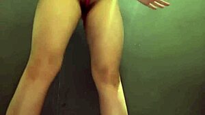 blonde bbw teen squirts incredibly hard fingering in public gym