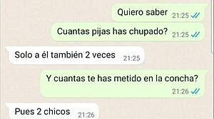 Mi novia tells me how they fucked her hard in the past on video chat