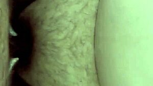 Cheating wife sneaks bareback creampie deep in hairy pussy husband away home