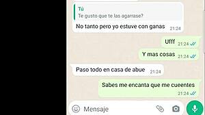 Mi novia tells me how they fucked her hard in the past on video chat