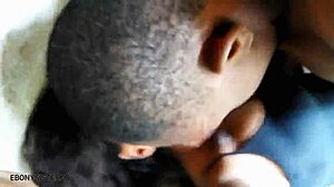 Ebony Stepsis Fingers Squirts on Stepbro's Monster in Granny's Kitchen