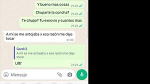 Mi novia tells me how they fucked her hard in the past on video chat