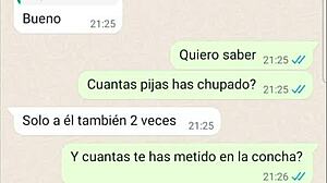 Mi novia tells me how they fucked her hard in the past on video chat