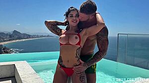 Gabriella Euzebio's Naughty Brazilian Curves Ride Monster Cock To Tit Cumshot
