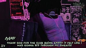 Dami Jerks Monster Black Cock While Dancing in Night Club