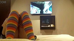 My crossdressed friend rams big cock deep in brunette latina big ass natural tits slut