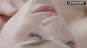 Evelina Darling Tempts Lover with Her Juicy Sweet Pussy Closeup